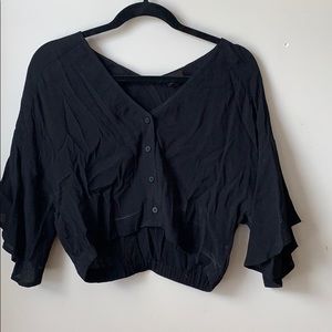 Black Cropped Top